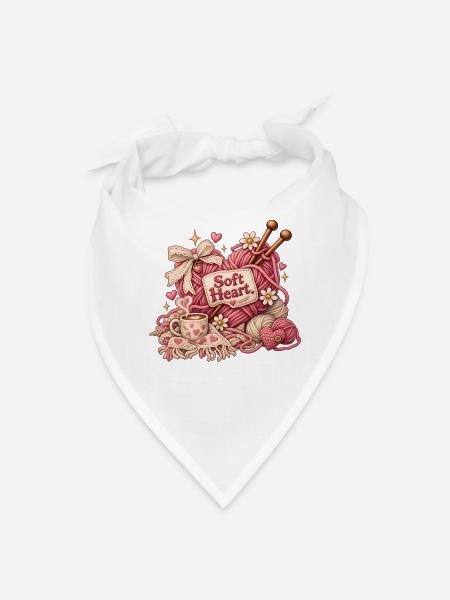Soft Heart. - Bandana - white - Front