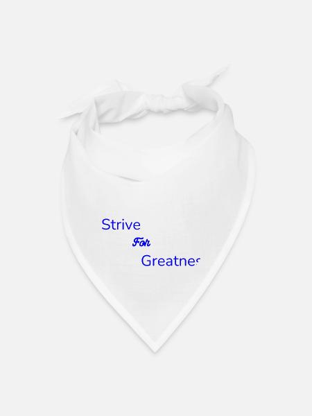 Strive For Greatness Blue - Bandana - white - Front