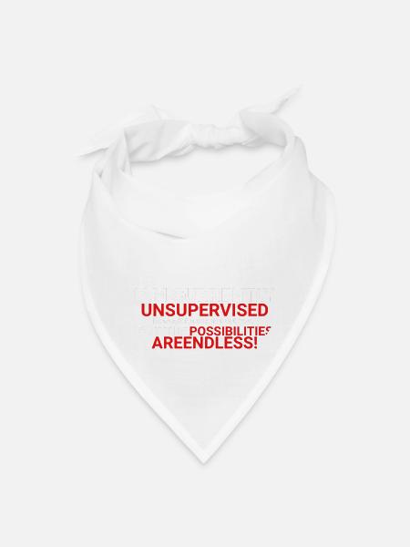 I'm Currently Unsupervised Novelty Graphic Sarcast - Bandana - white - Front