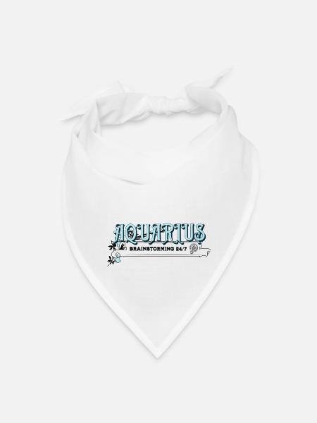 Aquarius Brainstorming 24/7 - Bandana - white - Front
