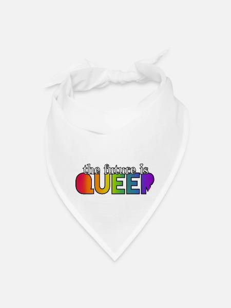 The Future is Queer love - Bandana - white - Front