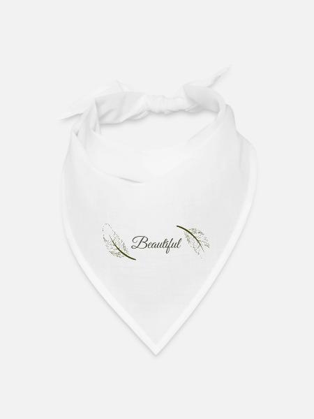 Beautiful - Bandana - white - Front