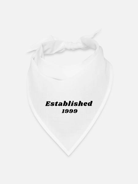 Established 1999 - Bandana - white - Front