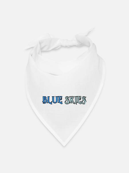 Blue Skies - Bandana - white - Front