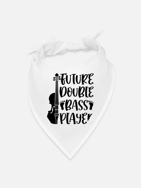Future Double Bass Player - Double Bass Player Bab - Bandana - white - Front