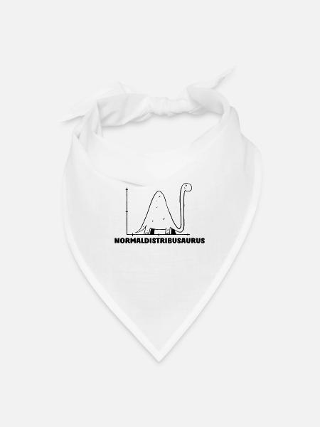 Normaldistribusaurus Normal Distribution II Gift - Bandana - white