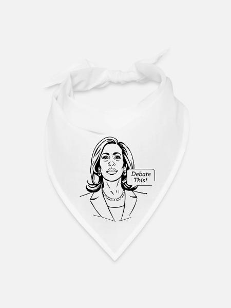 Kamala's Debate - Bandana - white - Front