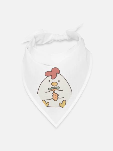 Chubby Chicken - Bandana - white - Front