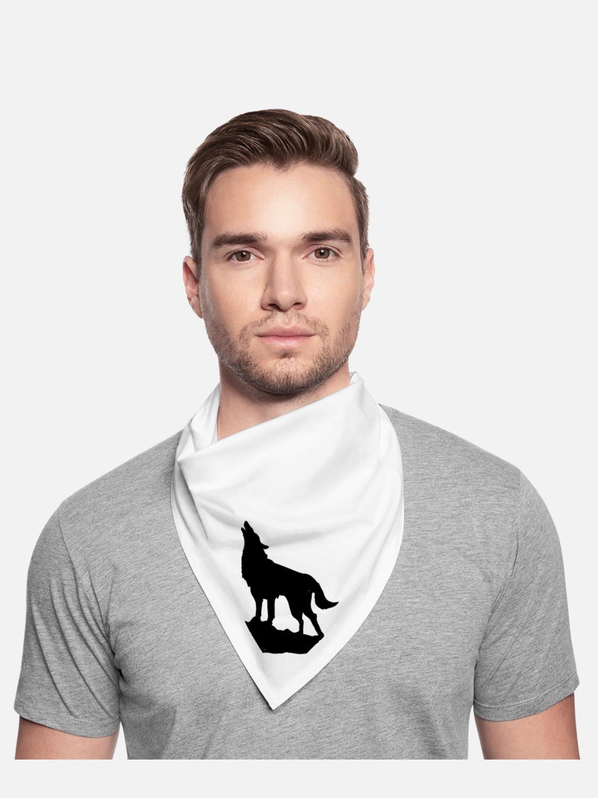 Wolf Howling - Bandana - white - Front - TBD (187cm)