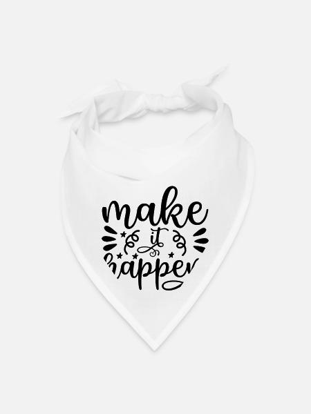 Make It Happen - Bandana - white - Front