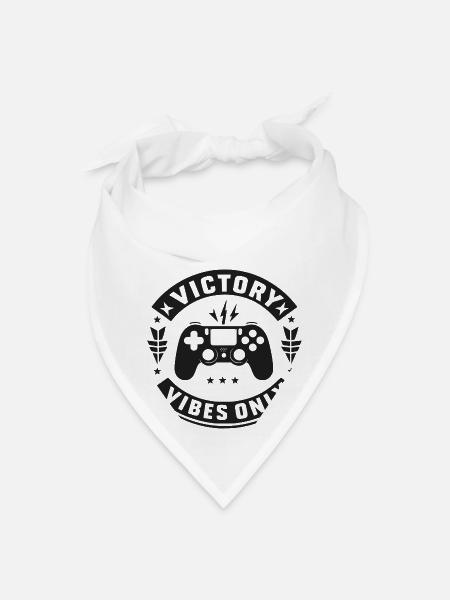 Victory Vibes Only - Bandana - white - Front