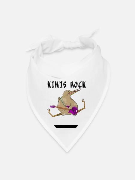 Kiwi Bass Player - Bandana - white - Front