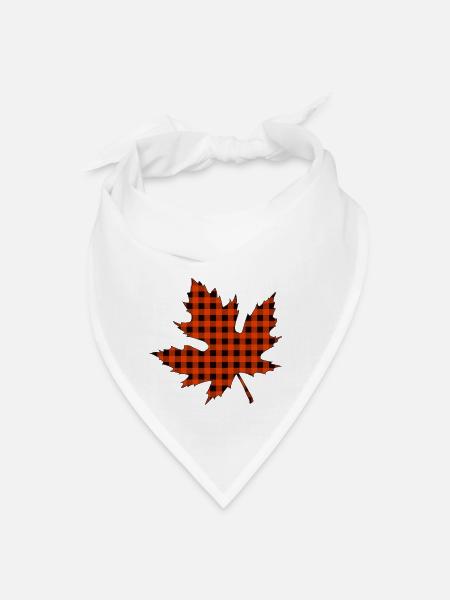 maple leaf - Bandana - white - Front