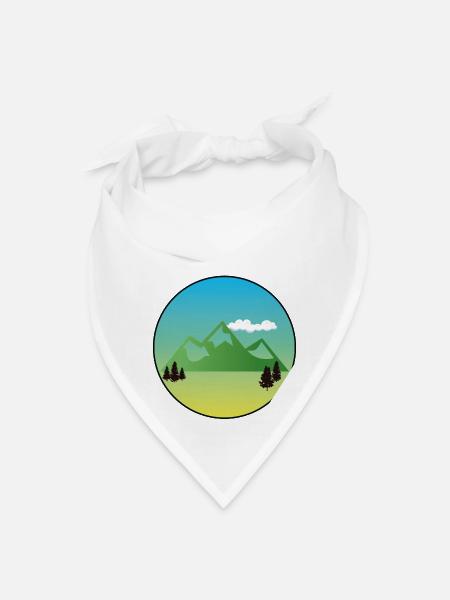 Nature Green - Bandana - white - Front