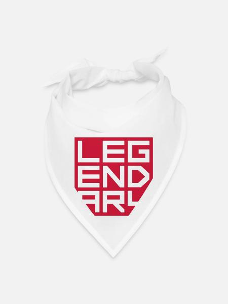 Carré rouge légendaire - Bandana - blanc - Devant