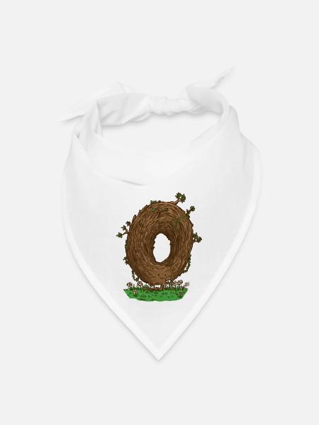The Natural Donut - Bandana - white - Front