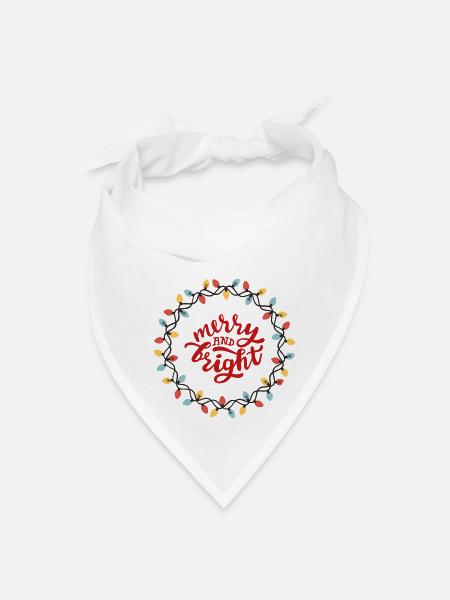 MERRY CHRISTMAS WITH LIGHT - Bandana - white