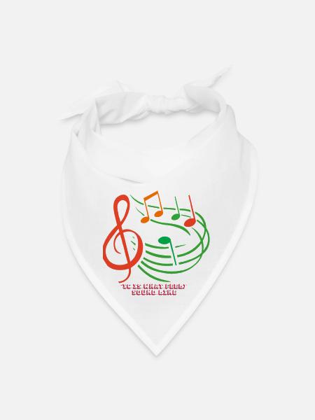 Music feelings - Bandana - white - Front