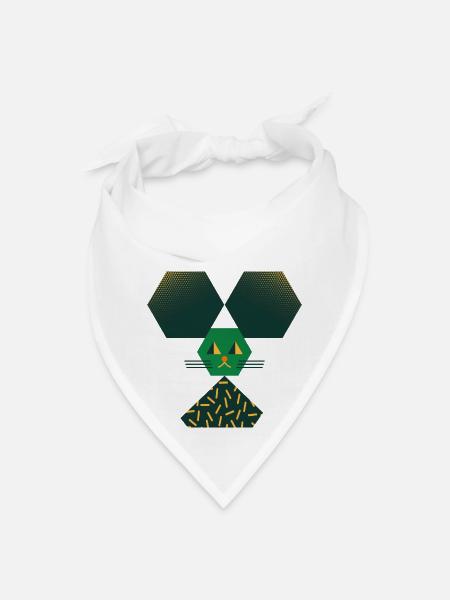 Geometric Mouse - Bandana - white - Front