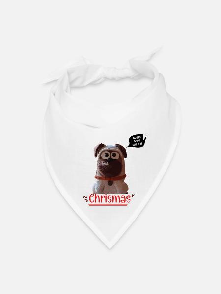 funny dog christmas - Bandana - white