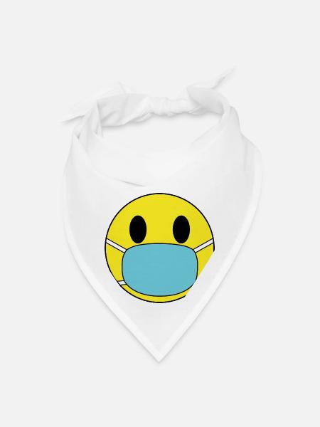 Face Mask - Bandana - white - Front