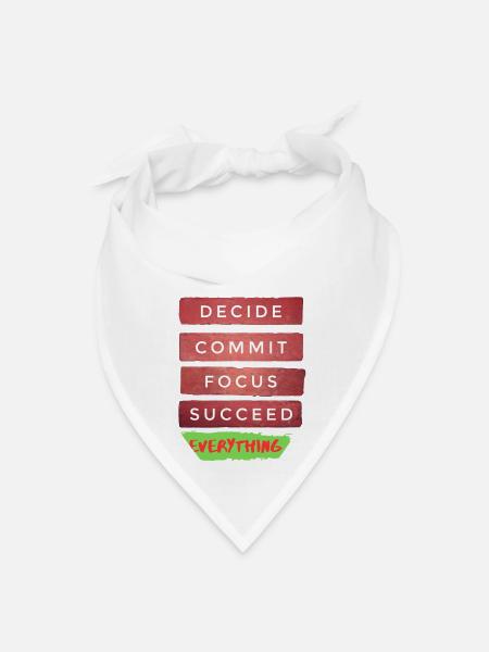 Printed with motivational quote everything - Bandana - white - Front