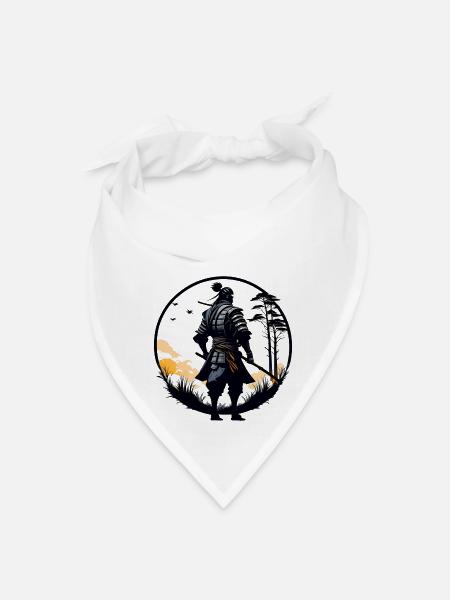 A Man that is standing in the grass - Bandana - white - Front