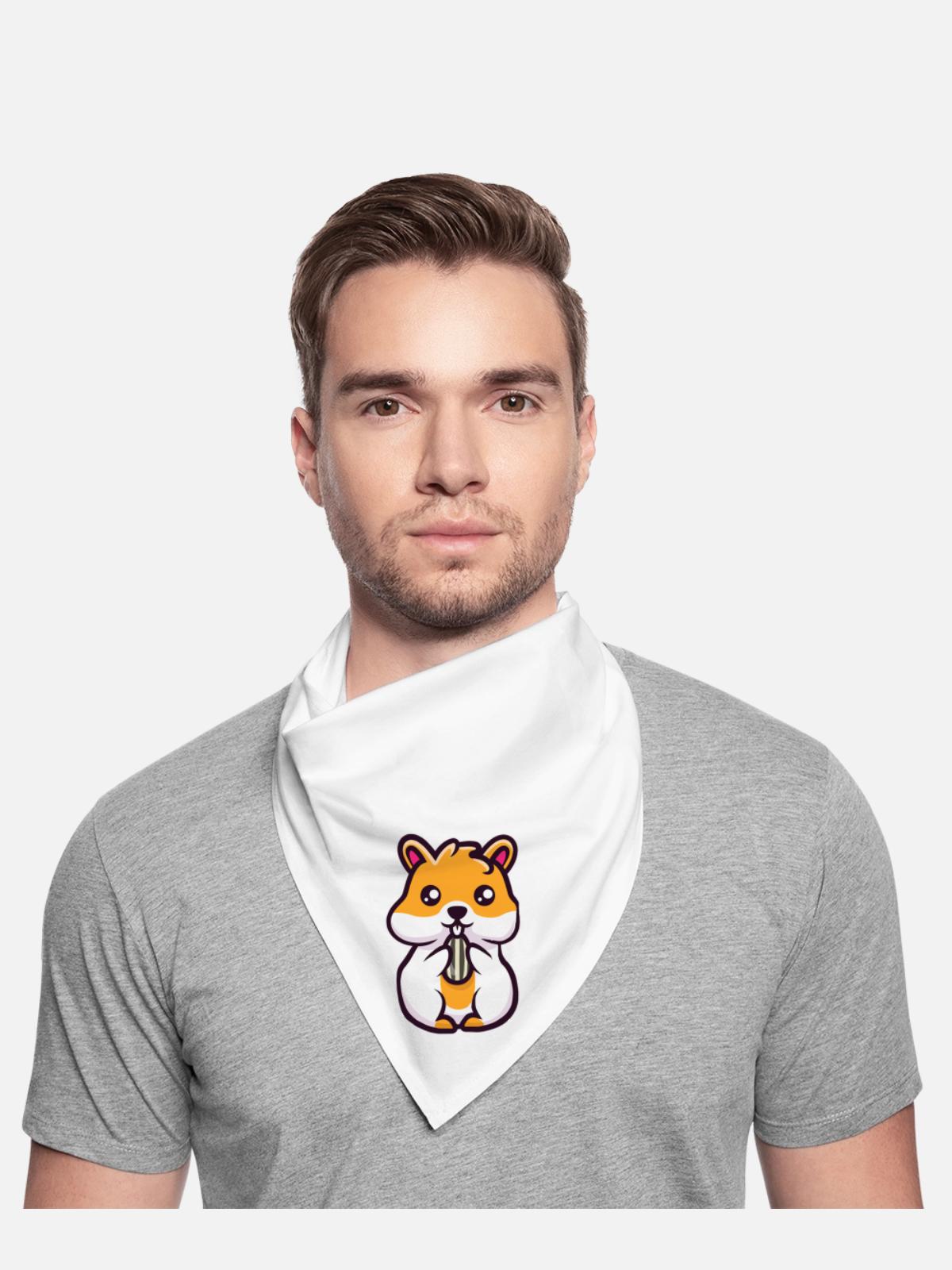 Hamster and seed - Bandana - white - Front - TBD (187cm)