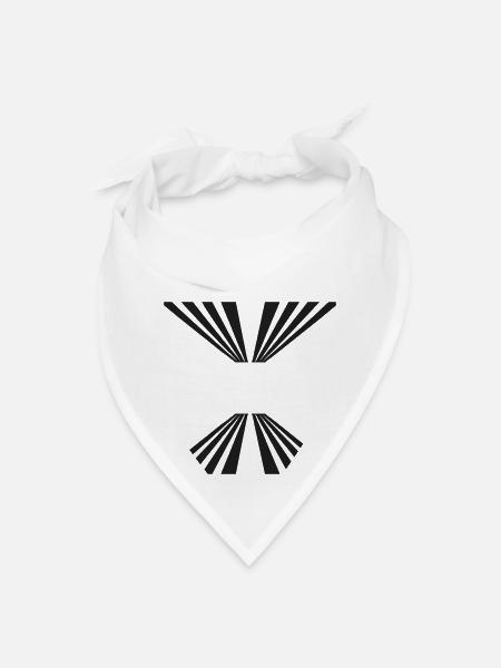 Vanishing Point Lines Vector Single Color - Bandana - white - Front