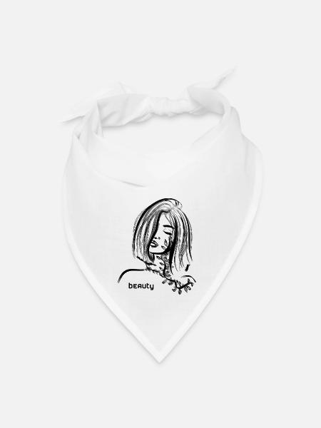 beauty - Bandana - white - Front