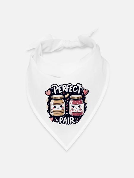 "Perfect Pair" - Bandana - white - Front