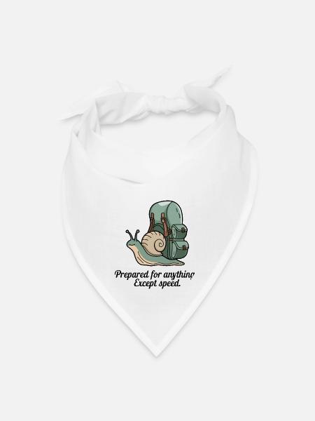 Prepared for Anything Except Speed - Bandana - white - Front