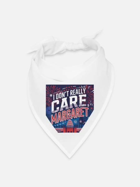 I Don t Really Care Margaret Funny Minimalist - Bandana - white - Front