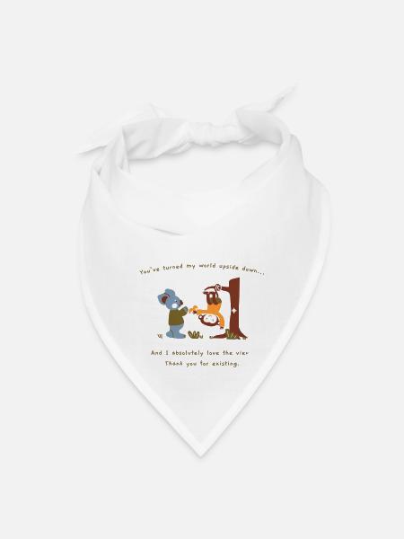 Upside Down Friendship - Bandana - white - Front