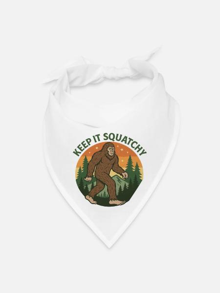 Keep It Squatchy Bigfoot Sasquatch Vintage Re - Bandana - white - Front