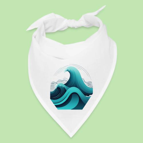 Dynamic Ocean Wave Illustration - Bandana