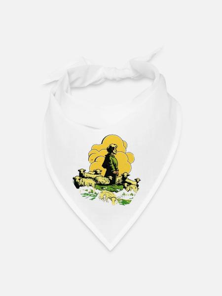 Sheep Farm Farming Farmer - Bandana - white - Front