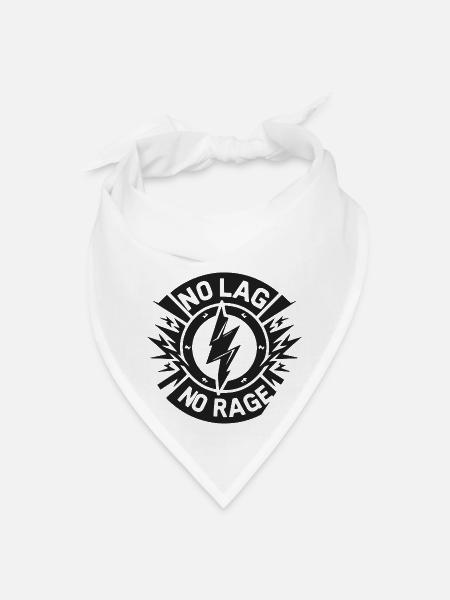 No Lag No Rage - Bandana - white - Front