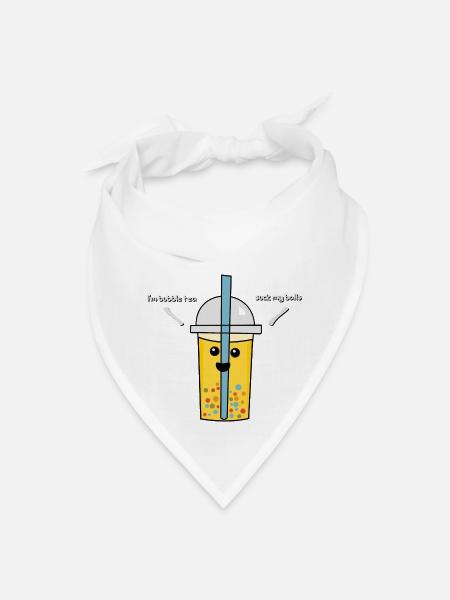 I m Bubble Tea Suck My Balls - Bandana - white