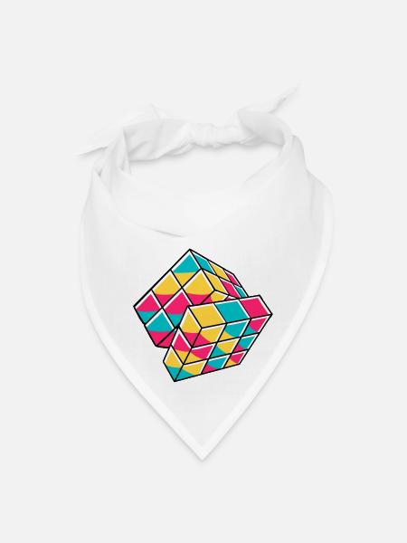 Puzzle Cube - Bandana - white - Front