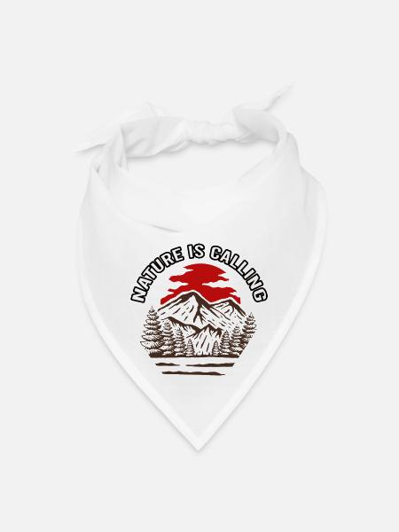 Nature Is Calling - Bandana - white - Front