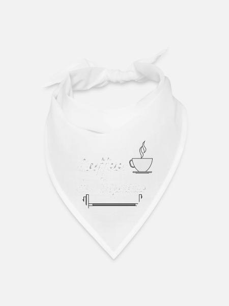 Coffee And Squats - Bandana - white - Front