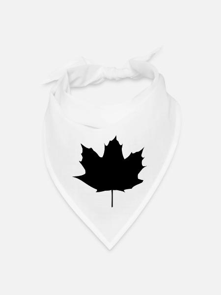 Maple Leaf - Bandana - white - Front