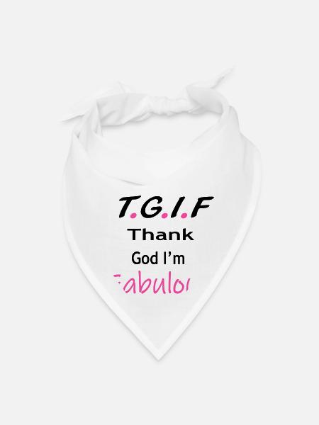T G I F - Bandana - white