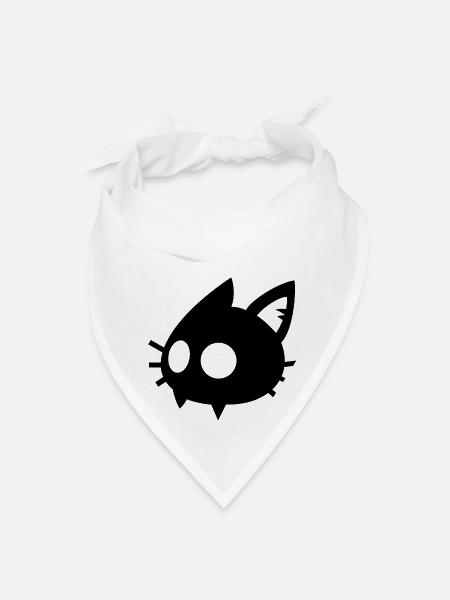 cat face - Bandana - white - Front
