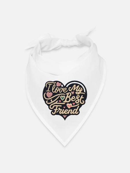 happy valentines day my friend - Bandana - white