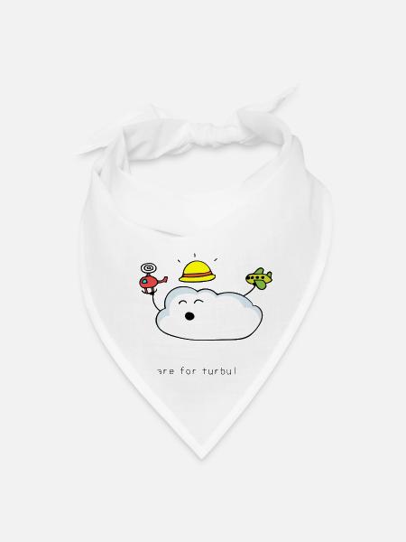 Prepare For Turbulence - Bandana - white - Front