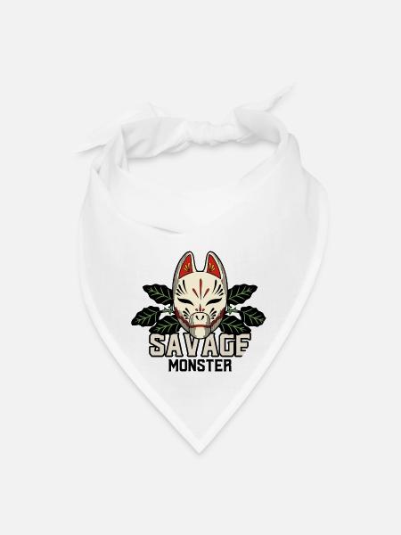 kitsune mask - Bandana - white - Front