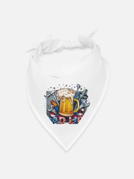 Dad Life - Bandana - white - Front