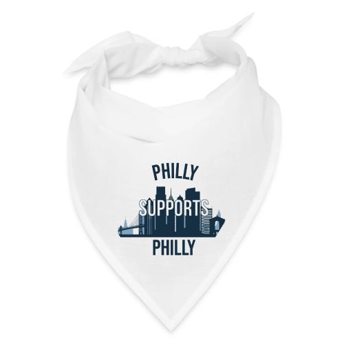 Philly Supports Philly skyline blue transparentbg - Bandana